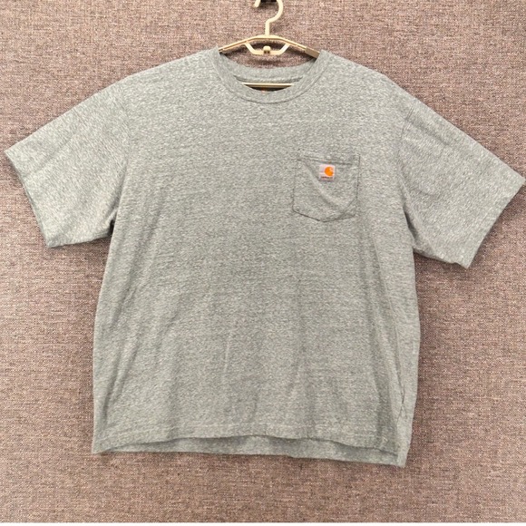 Carhartt Mens Shirt Size 2XL Green Gray Pocket Basic Original Fit Tee Soft - Picture 1 of 14